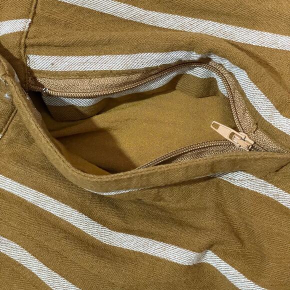 Emory Park Tailored Pinstripe Jumpsuit - Mustard - XS - Picture 13 of 16